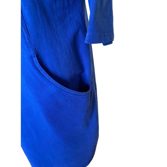 Women’s Denim & Co. Active Size Large French Terry Dress Pockets Comfortable - Picture 6 of 6